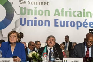 Lors du sommet UA-UE à Abidjan, le 29 novembre 2017. © Geert Vanden Wijngaert/AP/SIPA