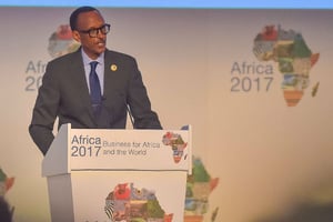 Le président rwandais, Paul Kagame, lors du Africa Forum 2017 à Charm el-Cheikh, le vendredi 8 décembre 2017. © DR / Africa Forum 2017
