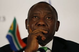 Le président sud africain Cyril Ramaphosa. © Alastair Grant/AP/SIPA