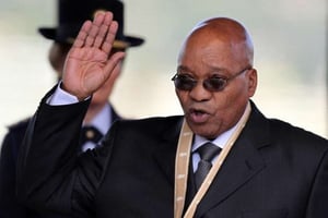 Jacob Zuma, fraîchement élu président sud africain, prête serment le 9 mai 2009. © Themba Hadebe/AP/SIPA