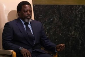 Le président de la République démocratique du Congo (RDC), Joseph Kabila, le 23 septembre 2017 au siège de l’ONU à New York. © Bryan R. Smith / AFP