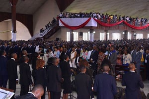 Lors de la cérémonie d’hommage à Laurent Désiré Kabila, le 16 janvier 2017. © DR / Présidence de la République RDC