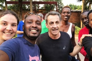 Nicolas Sarkozy à Kigali, le 15 janvier. © DR