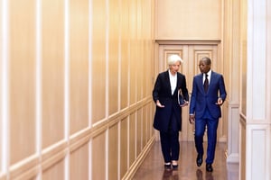 Le chef de l’État et Christine Lagarde, directrice générale du FMI, à Cotonou, le 11 décembre 2017 © PR Bénin