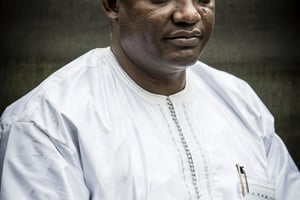 Adama Barrow, l’actuel président gambien © Jason Florio/REDUX-REA