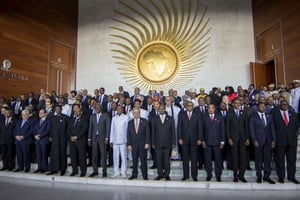 Les chefs d’État africains lors du 30e sommet de l’Union africaine (UA) les 28 et 29 janvier 2018 à Addis-Abeba. © Mulugeta Ayene/AP/SIPA