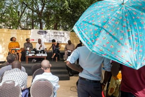 Lors des Ateliers de la pensée en 2016, au Sénégal. © DR / ADP 2016 / Guuillaume Bassinet