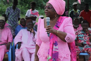 Brigitte Adjamagbo-Johnson, coordinatrice de la coalition des quatorze partis de l’opposition togolaise. © DR.