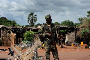 Un militaire malien à Koulikoro, en septembre 2013. © Emilie Raignier pour Jeune Afrique