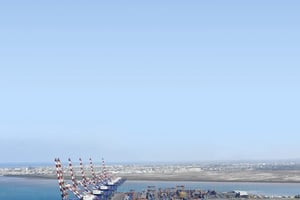 Le Doraleh Container Terminal de Djibouti a été créé de toutes pièces par DP World en 2008. © Vincent Fournier/Jeune Afrique