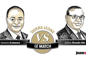 Samura Kamara vs Julius Maada Bio © Infographie Jeune Afrique