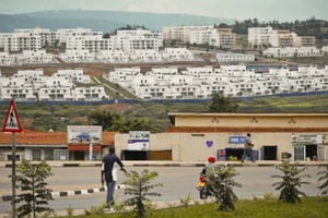 Le nouveau quartier Vision City, à Kigali, au Rwanda, en mai 2017, vue depuis la colline Kacyiru (image d’illustration). © Vincent Fournier/Jeune Afrique-REA