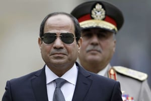 Le président égyptien Abdel Fattah al-Sissi, le 24 octobre 2017 à Paris. © Charles Platiau/AP/SIPA