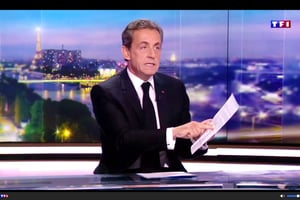 L’ancien président français, sur le plateau de la chaîne TF1, le 22 mars 2018 © Nicolas Messyasz/SIPA