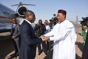 Le président béninois (à g.) et Mahamadou Issoufou, à Niamey, en juillet 2016. © DR