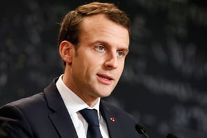 Le président français Emmanuel Macron. © Etienne Laurent/AP/SIPA