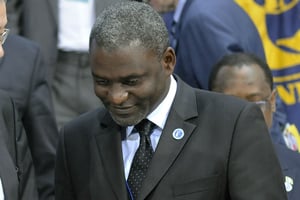 Magloire Ngambia, en 2010 au siège du FMI. © REUTERS/Jonathan Ernst