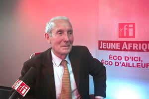 Jean-Louis Guigou, dans les locaux de RFI, mai 2048. © Jean-Pierre Boris/RFI