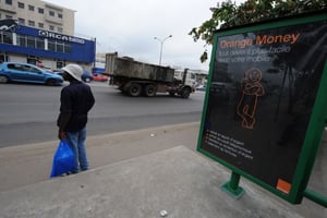 Publicité orange money en Côte d’Ivoire © Olivier pour Jeune Afrique