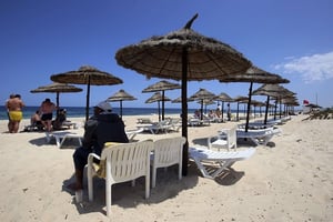Une plage de la station balnéaire de Sousse. © Sami Toukef/AP/SIPA/2017.