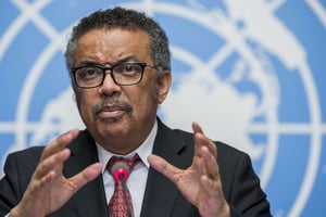 Le directeur de l’Organisation mondiale de la santé, le Dr Tedros Adhanom Ghebreyesus, à Genève, en février 2018. © Martial Trezzini/AP/SIPA