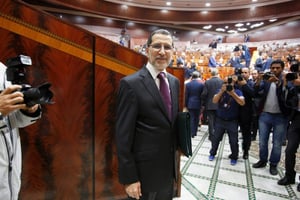 Le chef du gouvernement, au Parlement, à Rabat. © youssef boudlal/REUTERS