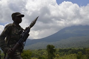 Un soldat congolais au nord de Goma, dans l’est de la RDC, le 25 octobre 2013. (Photo d’illustration) © Joseph Kay/AP/SIPA