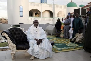 Chérif Ousmane Madani Haïdara est à la tête de l’association Ançar Dine. Ici à son domicile de Bamako, en 2013 © Emmanuel Daou Bakary