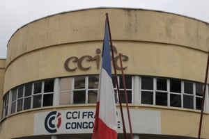 Le siège de la Chambre de commerce et de l’industrie franco-congolaise, le 12 juin 2018, à Kinshasa. © Trésor Kibangula/JA