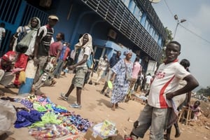 Le marché de Bangui en 2014 © Sylvain CHERKAOUI pour Jeune Afrique