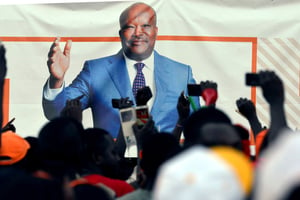 Meeting de campagne au stade du 4-Août, à Ouagadougou, en novembre 2015. © ISSOUF SANOGO/AFP