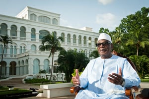 Au palais de Koulouba, à Bamako, le 26 juin. © Vincent Fournier/JA