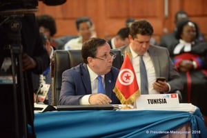Le ministre tunisien des Affaires étrangères Khemaies Jhinaoui lors du sommet du Comesa © DR / Présidence de Madagascar