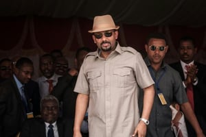 Le Premier ministre éthiopien, le réformateur Abiy Ahmed, s’apprête à inaugurer une zone de libre échange à Djibouti, le 5 juillet 2018. © Yasuyoshi CHIBA