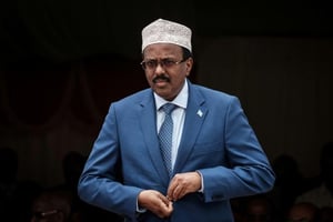 Le président somalien Mohamed Abdullahi Farmajo à Djibouti, 5 juillet, 2018. © Yasuyoshi CHIBA/AFP