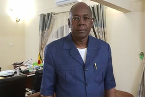 Ahmadou Ba, président de la Céni, dans son bureau à Bamako, le 2 août 2018. © Aissatou Diallo pour Jeune Afrique