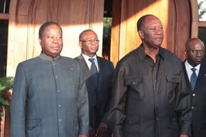 Henri Konan Bédié et Alassane Ouattara, le mercredi 8 août 2018. © DR / Présidence ivoirienne