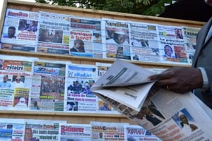 Un kiosque à Bamako, le 16 août 2018 © AFP