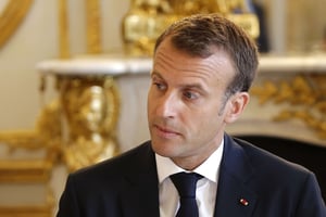 Emmanuel Macron, lors d’un Conseil des ministres le 3 août 2018. © Michel Euler/AP/SIPA