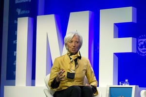 Christine Lagarde, en avril 2018. © Jose Luis Magana/AP/SIPA