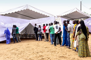 Lors des élections législatives, le 30 juillet 2017, à Dakar. © seyllou/AFP