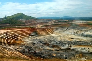 La mine d’or à ciel ouvert KCD, exploitée par Randgold, sur le site minier de Kibali en République démocratique du Congo, le 1er mai 2014. © Pete Jones/Reuters