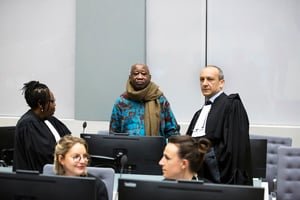 Laurent Gbagbo au côté de son avocat, Emmanuel Altit, le 19 juillet 2017. © ICC-CPI