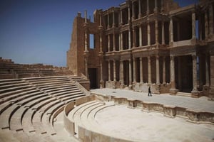 L’amphithéâtre romain de Sabratha, en 2011. © Tara Todras-Whitehill/AP/SIPA