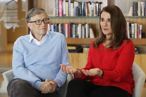 Bill et Melinda Gates, en février 2018 à Kirkland, Wahington, aux États-Unis. © Ted S. Warren/AP/SIPA