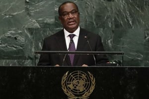Le Premier ministre du Togo Sélom Klassou à l’Assemblée des Nations unies, le 21 septembre 2017. © AP/SIPA/Frank Franklin