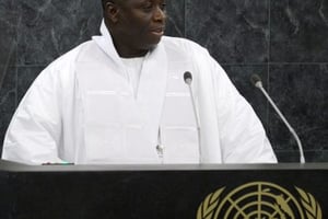 Yahya Jammeh à l’ONU © Xinhua/ZUMA/REA