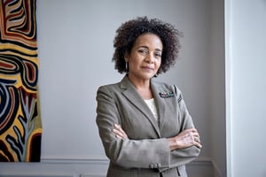 Michaëlle Jean, ex-secrétaire générale de la Francophonie, au siège de l’OIF à Paris le 1 octobre 2018. © Bruno Levy pour JA