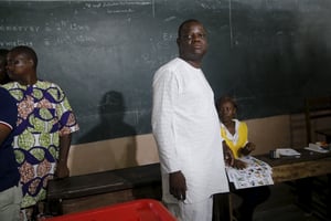 Sébastien Ajavon, le jour du scrutin présidentiel, le 6 mats 2016 à Cotonou (archives). © REUTERS/Akintunde Akinleye