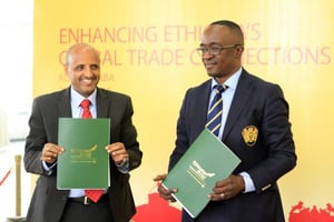 DHL Global Forwarding signs Joint Venture with Ethiopian AirlinesJPEG (2.48MB)Image – Tewolde GebreMariam, CEO, Ethiopian Airlines Group and Amadou Diallo, CEO, DHL Global Forwarding Middle East and Africa at the signing ceremony. © DHL